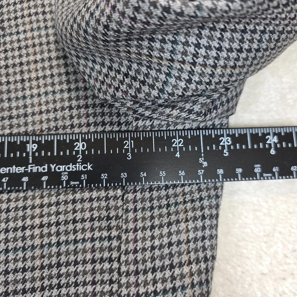 Ralph Lauren Blazer Mens 44R Gray Houndstooth Wool Single Breasted Formal Lined